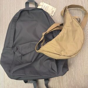 Muji Backpack and Uniqlo Sling Set